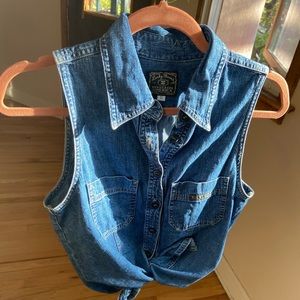 Lucky Brand Classic Denim Vest Shirt